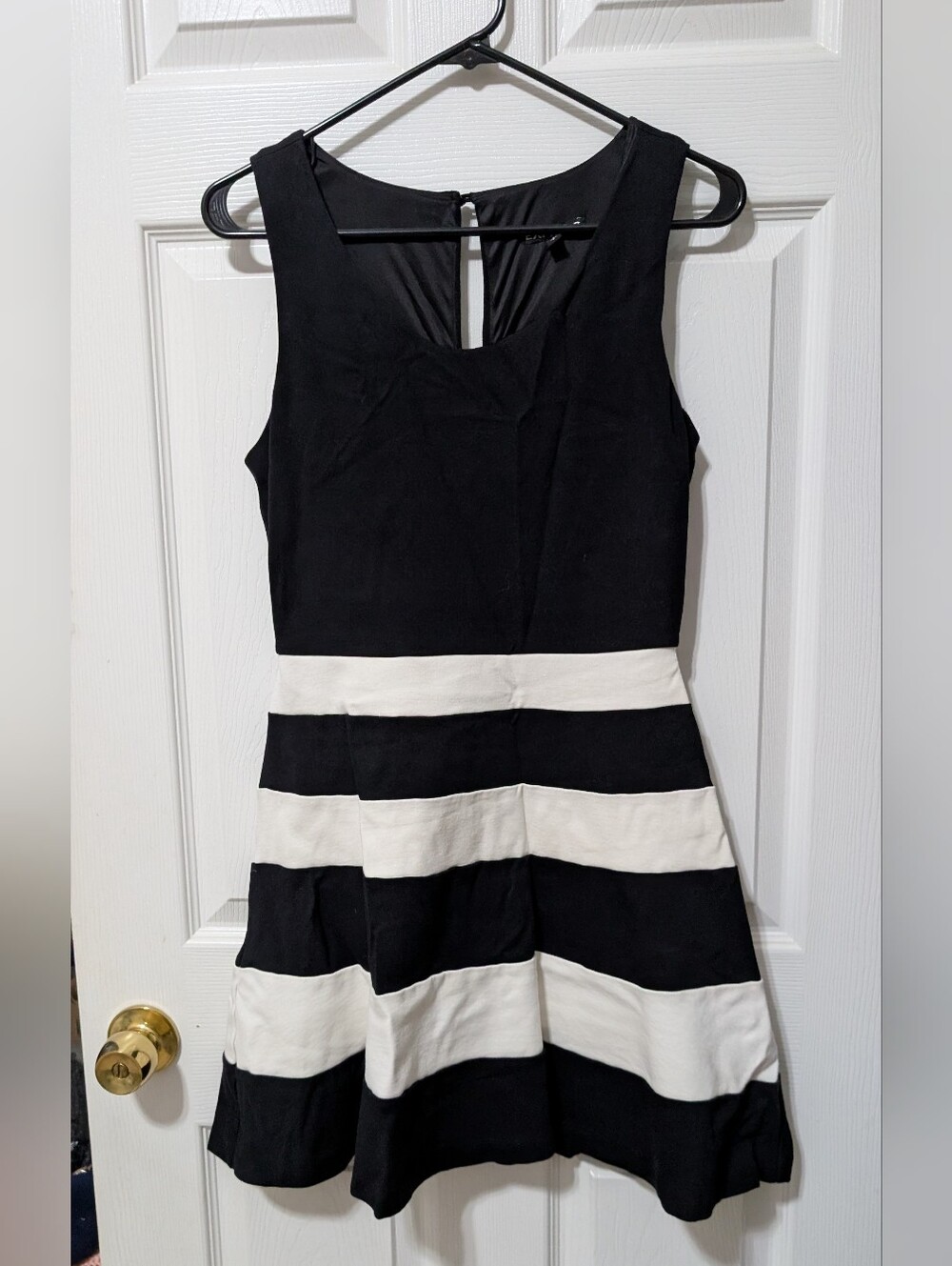 Express Black and White Striped Mini Dress size S